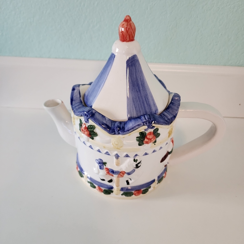 Vintage Carousel Teapot